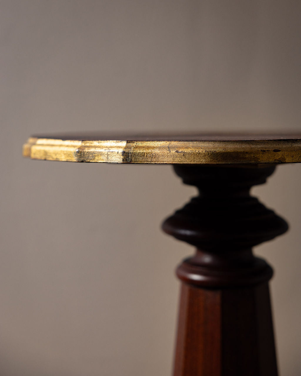 Newel Post Side Table with Florentine Top
