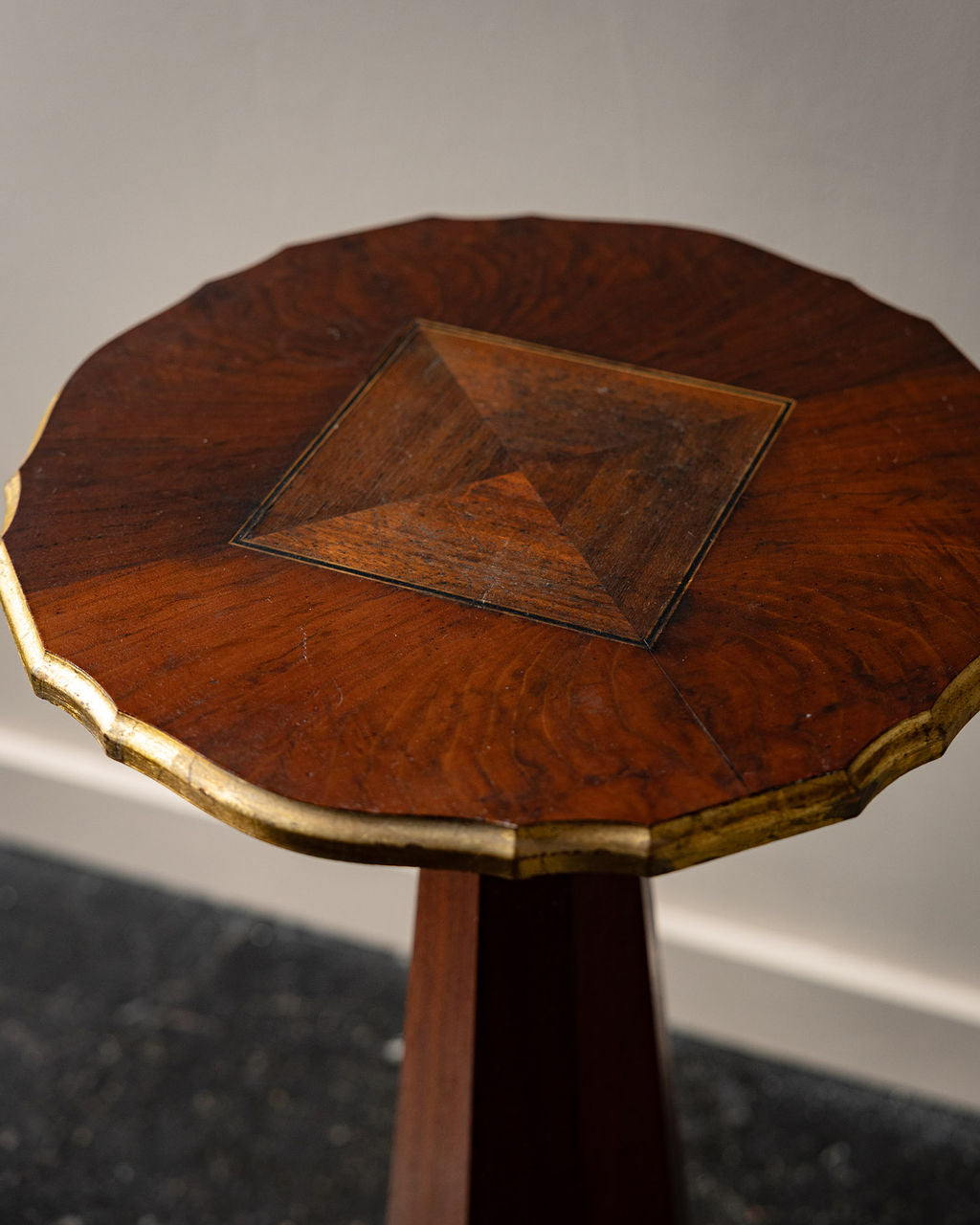 Newel Post Side Table with Florentine Top
