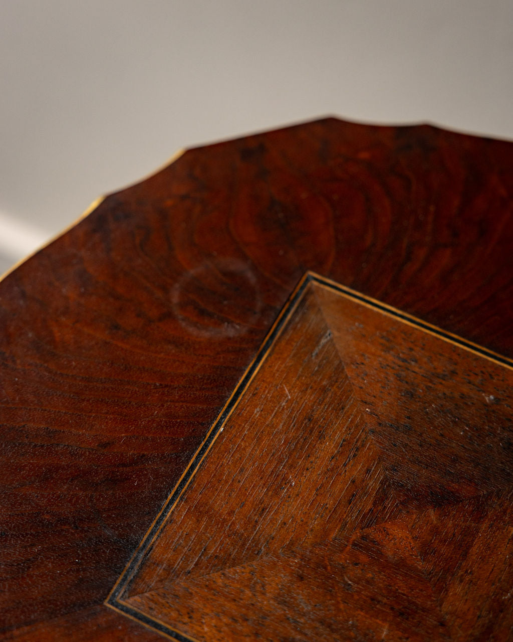 Newel Post Side Table with Florentine Top