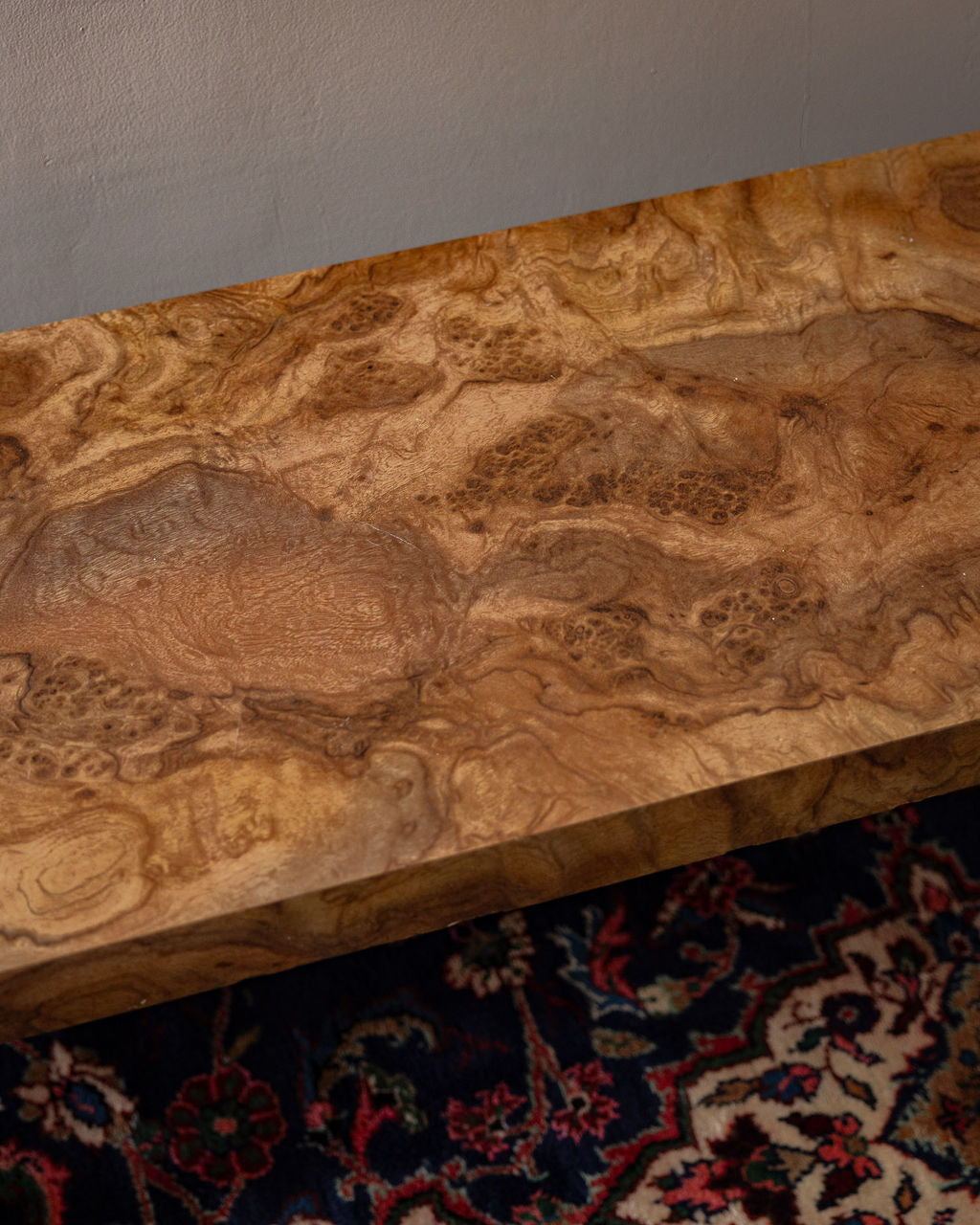 Parsons-Style Burlwood Laminate Coffee Table