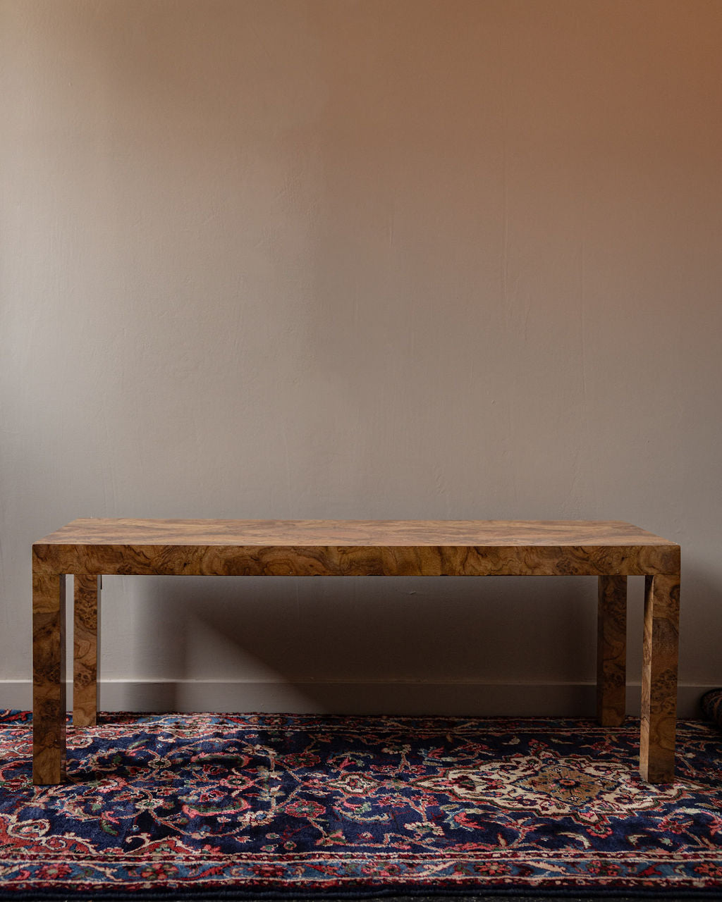 Parsons-Style Burlwood Laminate Coffee Table
