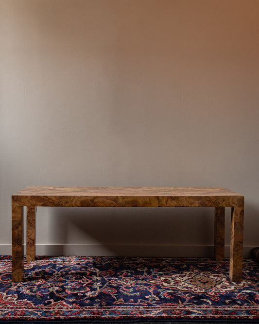 Parsons-Style Burlwood Laminate Coffee Table