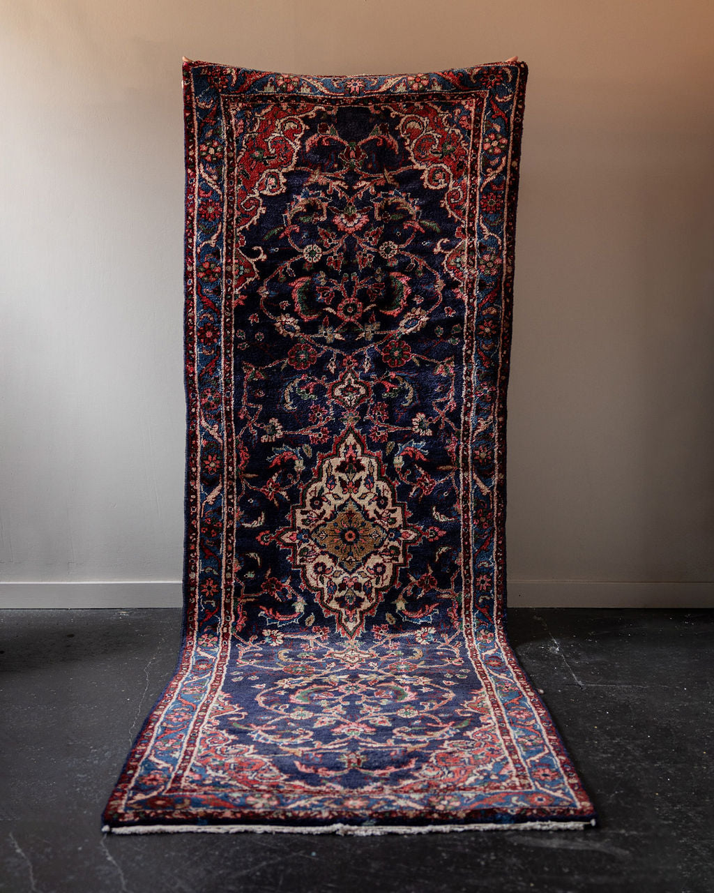 Vintage Persian Sarouk/Maharajan Wool Runner Rug