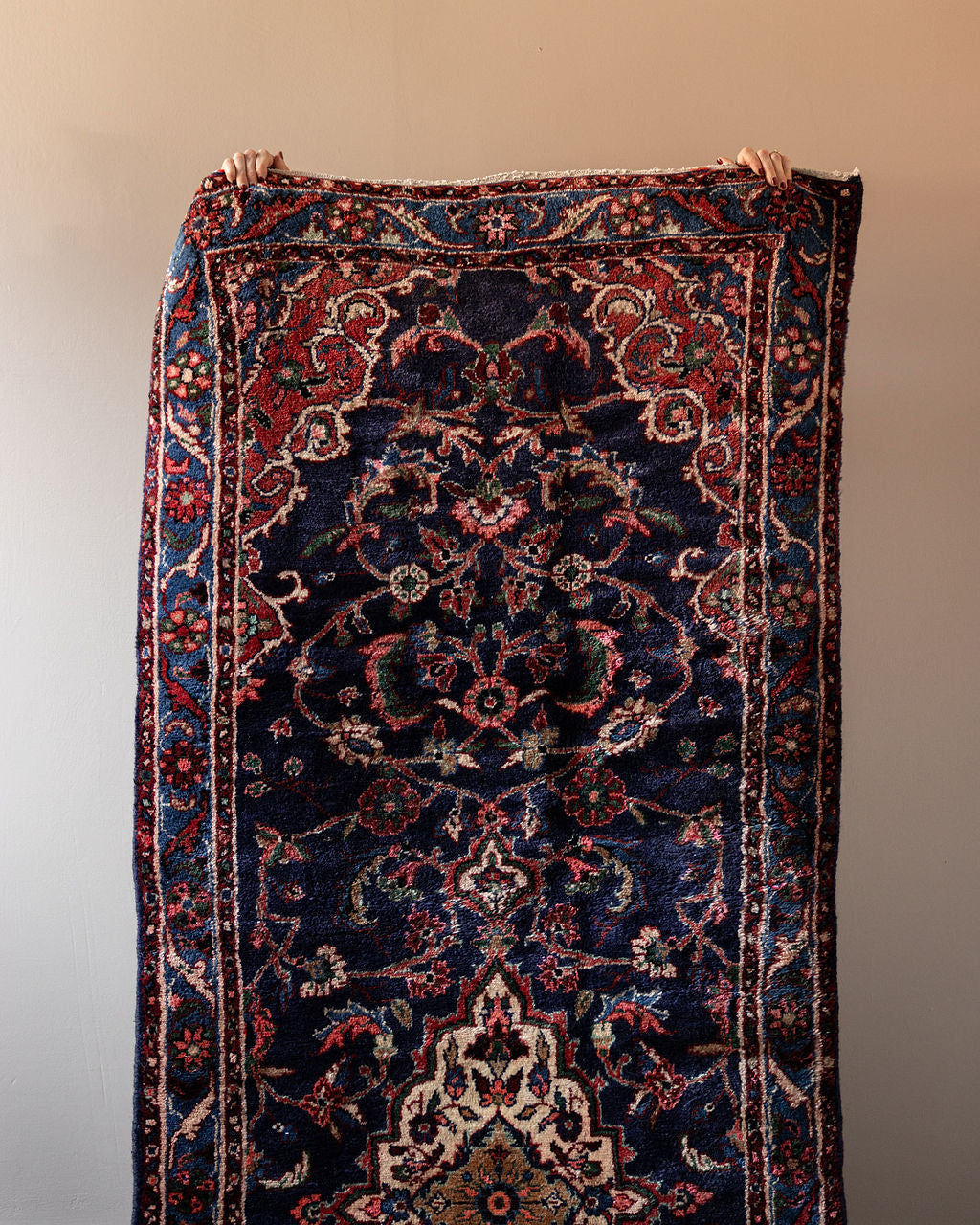 Vintage Persian Sarouk/Maharajan Wool Runner Rug