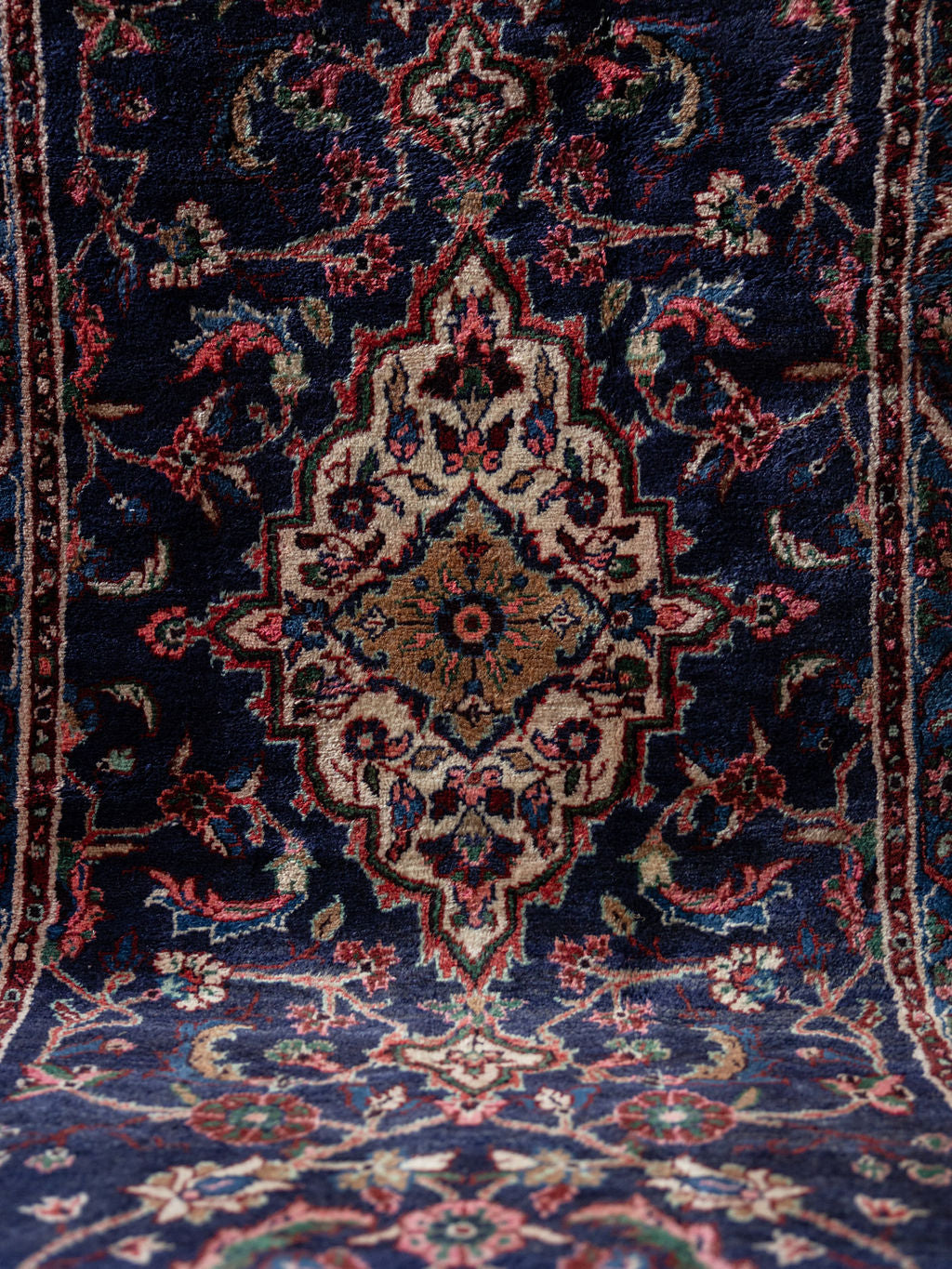 Vintage Persian Sarouk/Maharajan Wool Runner Rug