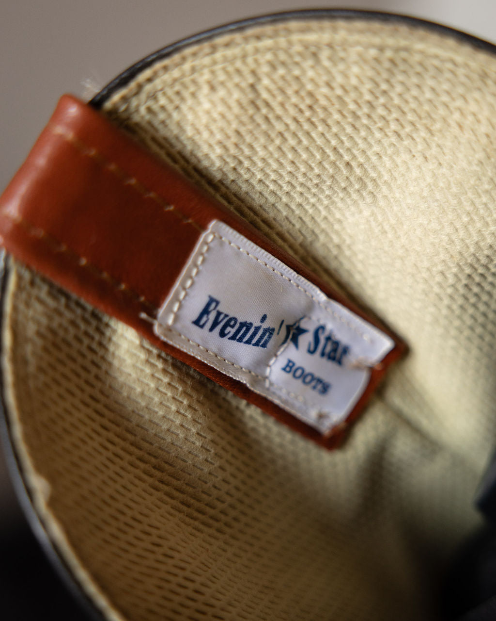 Vintage Cognac Leather Cowboy Boots