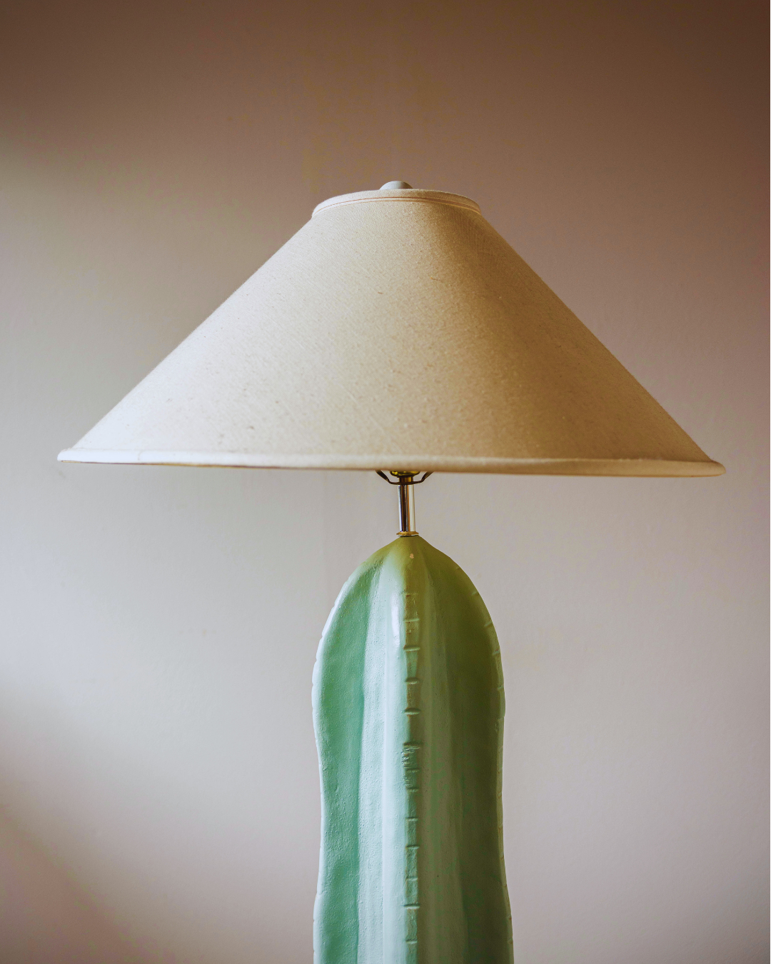 ALSY Plaster Cactus Floor Lamp with Original Shade