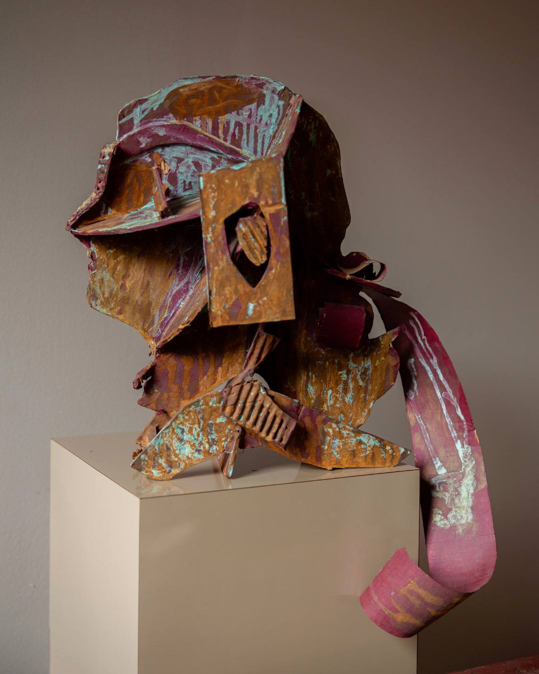 Folk Art Figural Head Sculpture