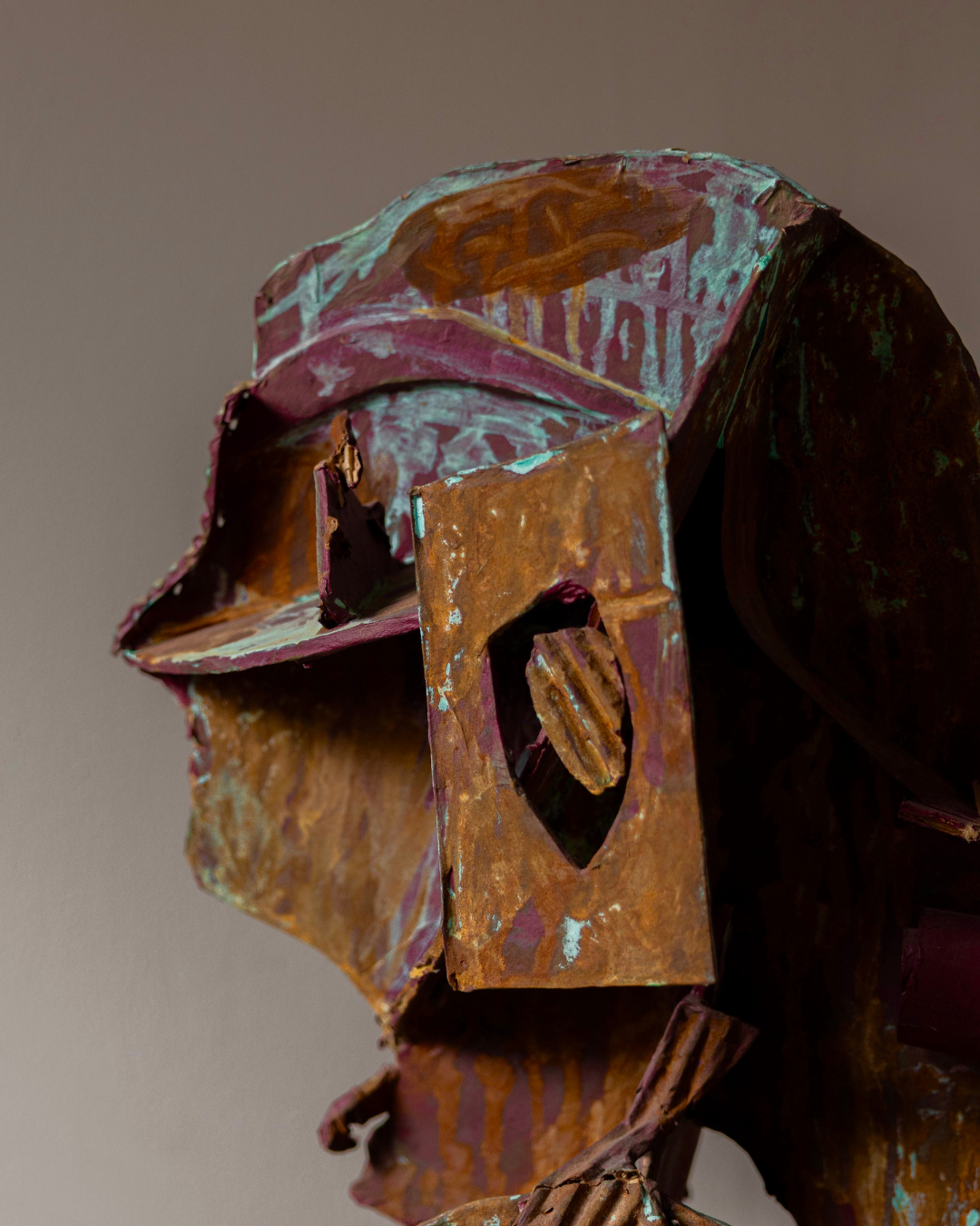 Folk Art Figural Head Sculpture