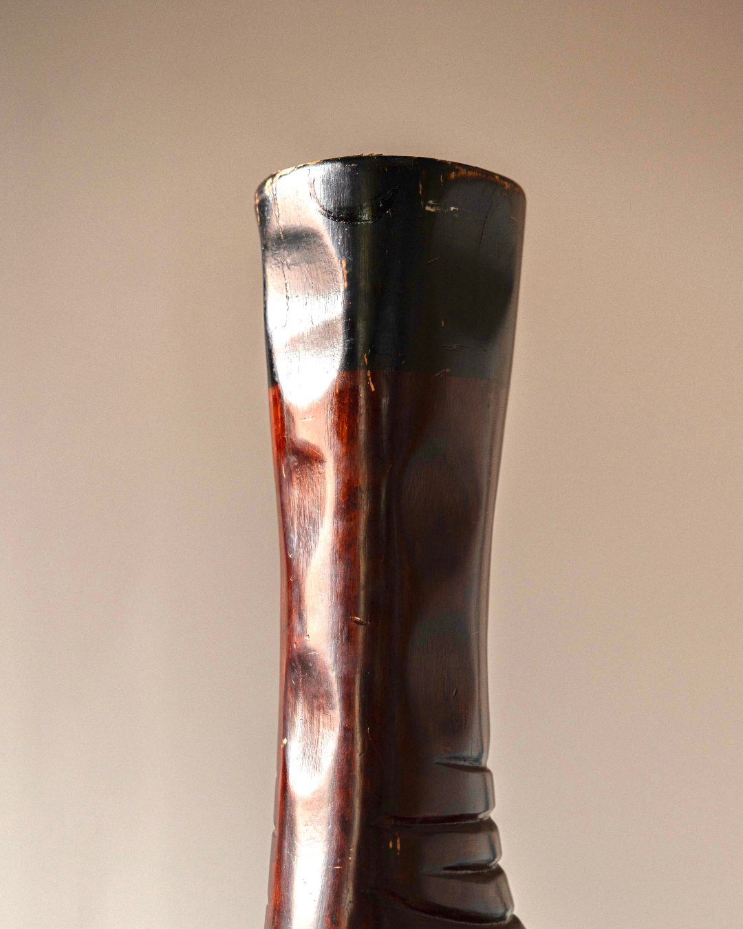 Sculptural Carved Wood Boot