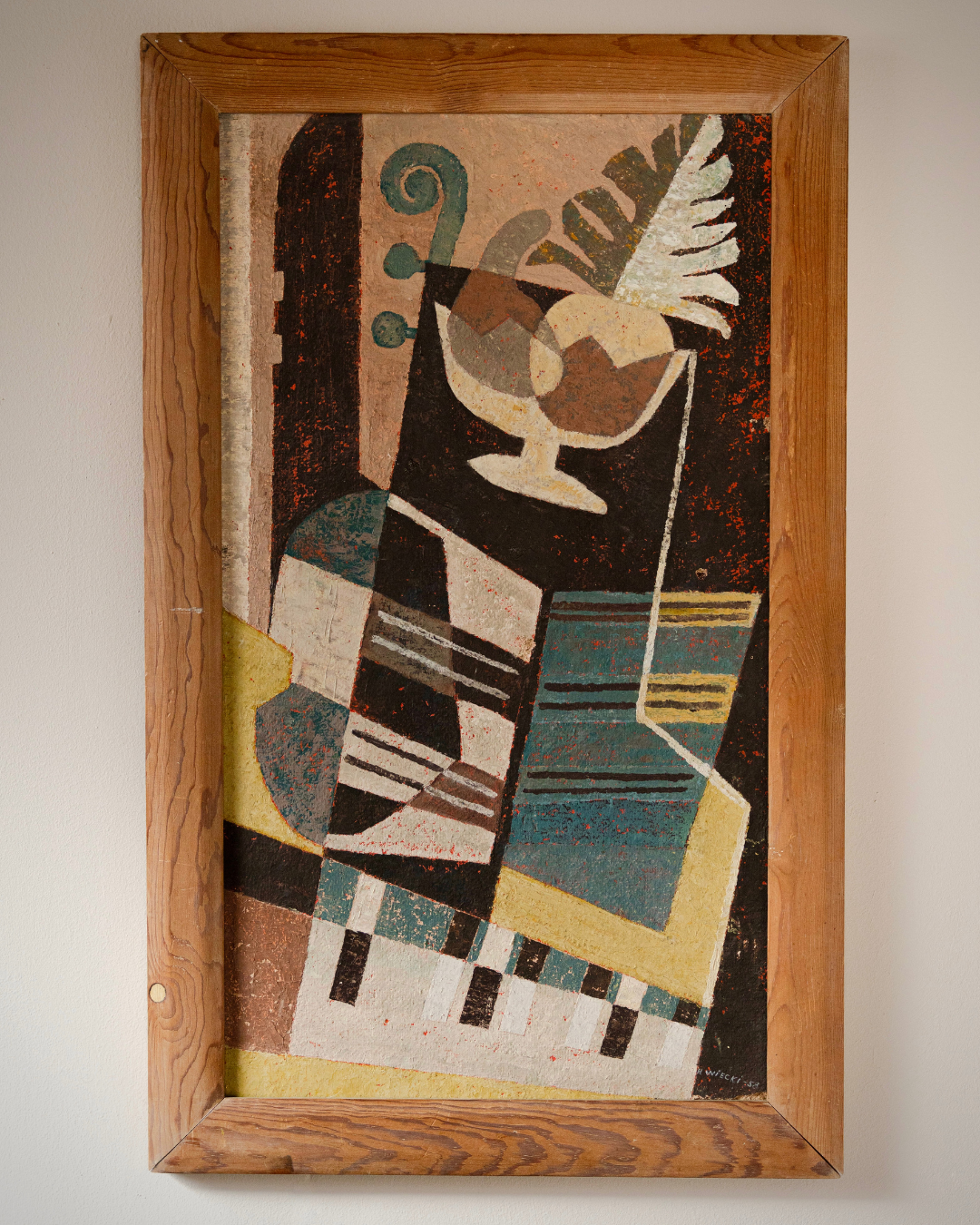 Textured Geometric Still Life by H. Wicki
