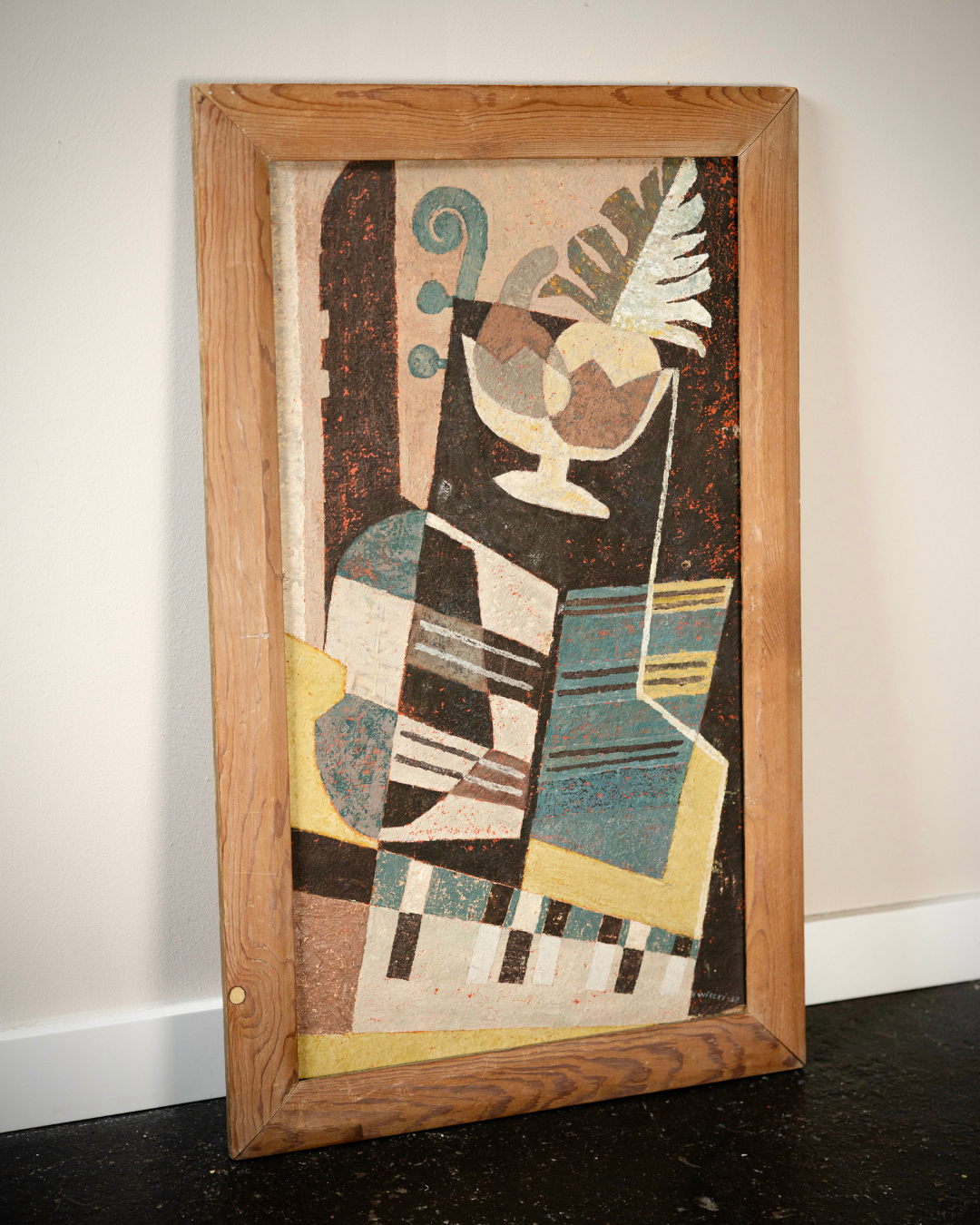Textured Geometric Still Life by H. Wicki